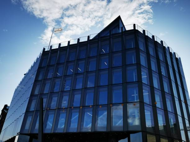 istock Office building sky Aker brygge 1169475881