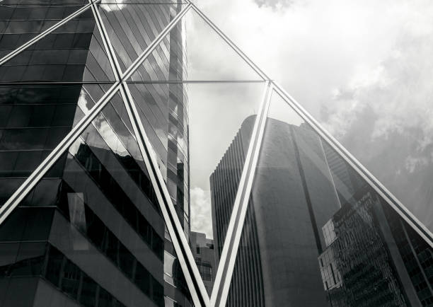 istock Modern Commercial Building close up ; Black and White style 1169476423