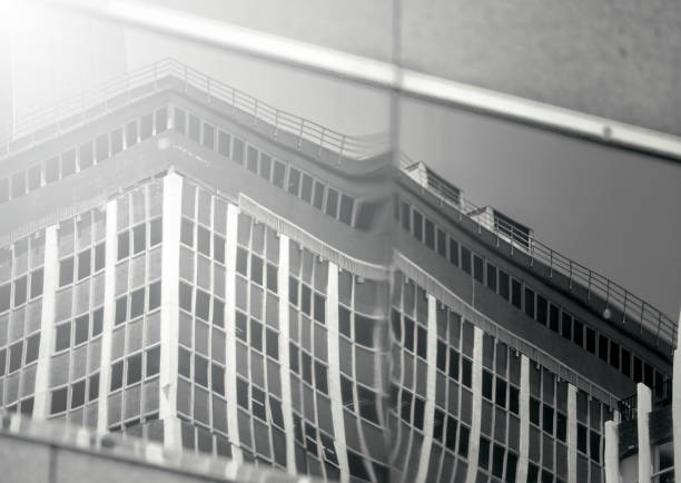 istock Modern Commercial Building close up ; Black and White style 1169476440