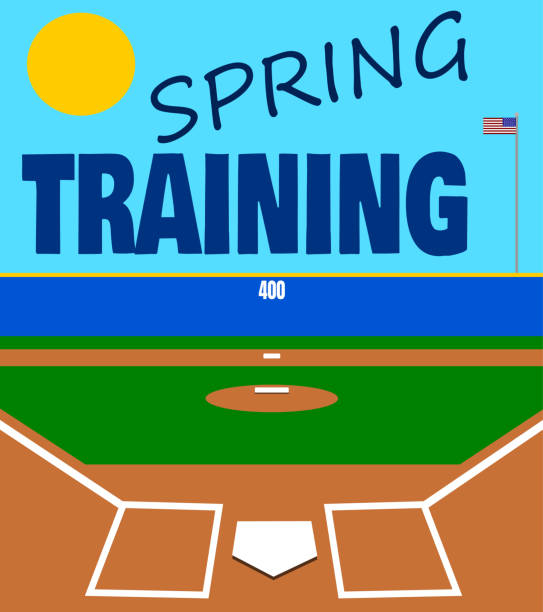 Baseball Spring training baseball field design spring training stock illustrations