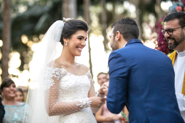 istock Bride and groom in the altar 1169479330