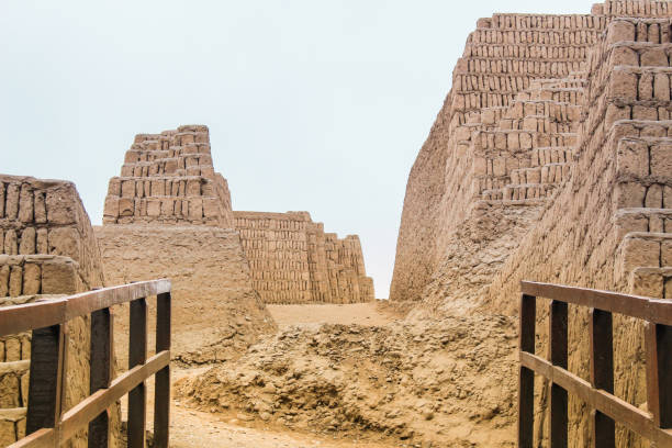 Archaeological Site in Lima, Peru stock photo