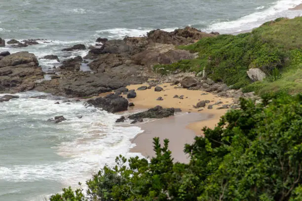 red beach lookout in Penha Santa Catarina Brazil