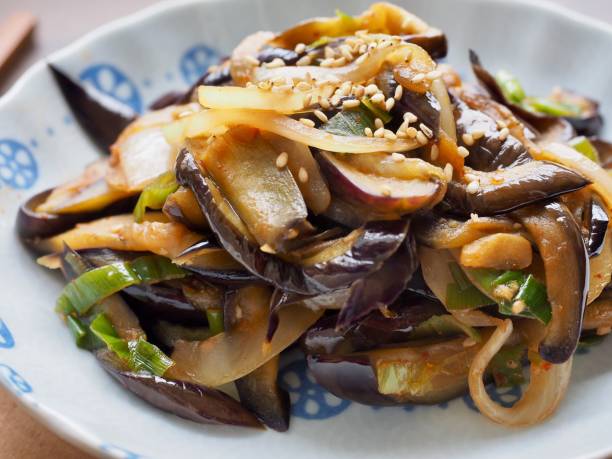 istock Korean food  fried eggplant vegetables, side dish 1169483522