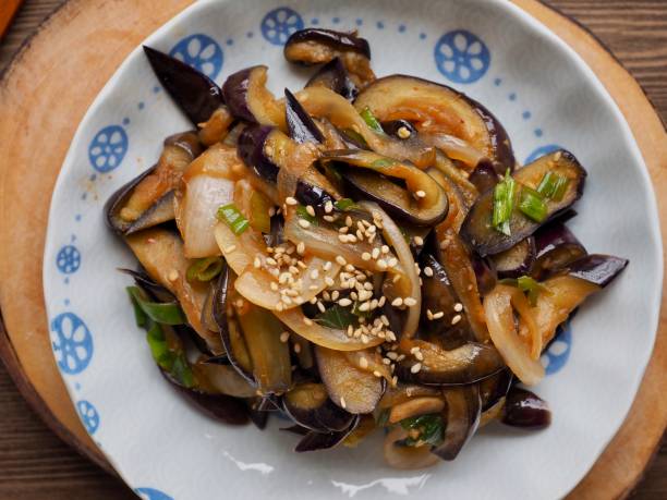 istock Korean food  fried eggplant vegetables, side dish 1169483692