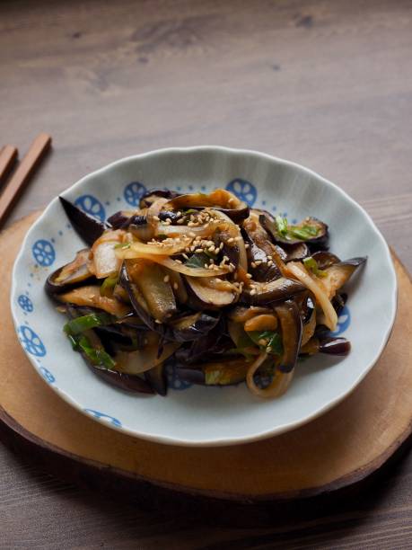 istock Korean food  fried eggplant vegetables, side dish 1169483707