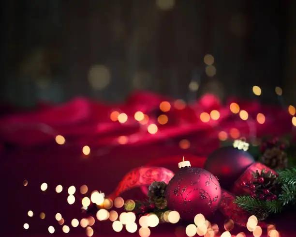 Photo of Christmas Baubles Background
