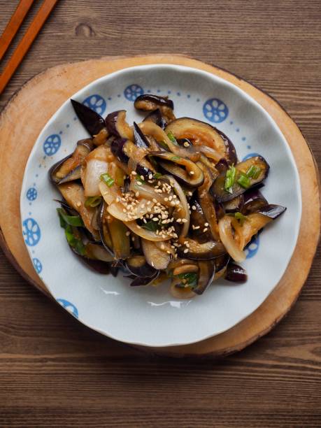 istock Korean food  fried eggplant vegetables, side dish 1169484279