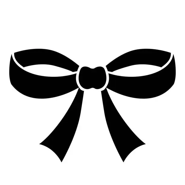 Vector illustration of Carton bow icon		Vector illustrations of cartoon silhouette of bow icon		бант, лента, украшение, декорации, богато украшенный, красивый, милый, завязывать, узел, украшать, дек