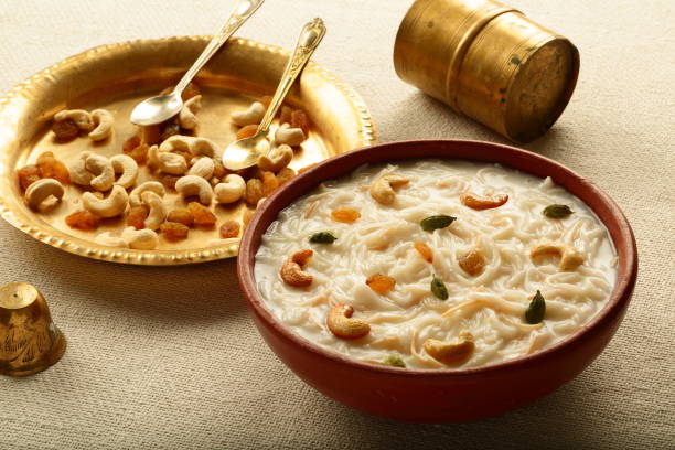 Indian desserts- kheer, mitahi, Homemade Indian sweets- delicious vermicelli, semiya, kheer, khir, payasam noodle soup photos stock pictures, royalty-free photos & images