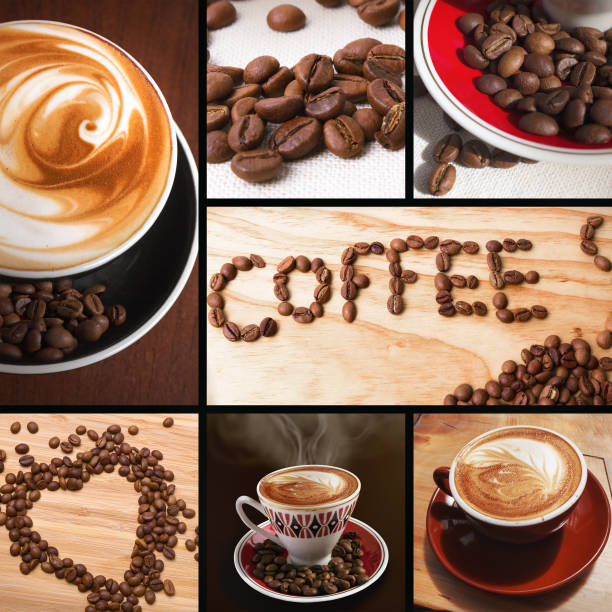 istock Coffee collage, beens and cups of fresh coffee 1169502269