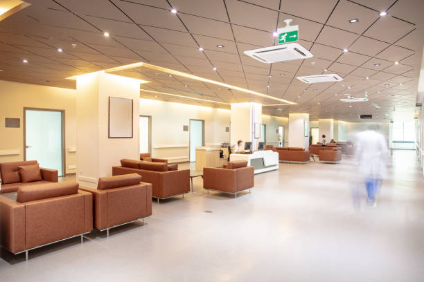 istock Empty Corridor In Modern Hospital 1169508042
