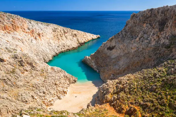 Photo of Beautiful beach called Seitan limania on Crete