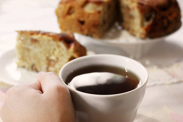 istock Homemade apple pie and a cup of tea 1169521057