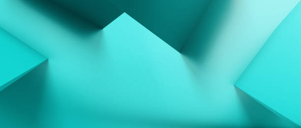 istock Creative geometric. Abstract, science, futuristic, energy technology concept. Blue room. Blue angle arrow overlap background. 3d illustration. 1169521101