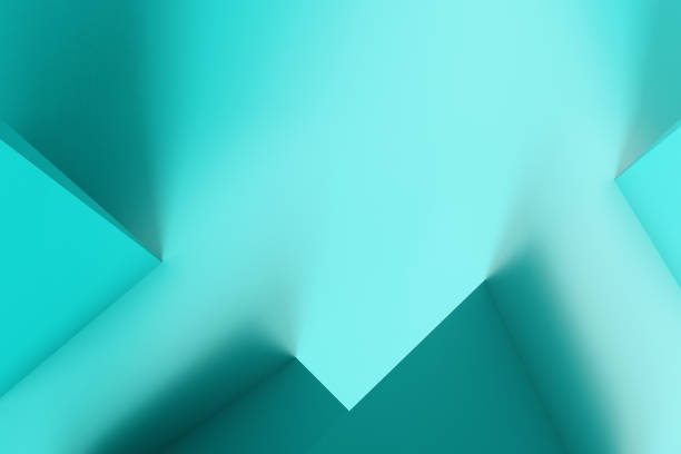 istock Creative geometric. Abstract, science, futuristic, energy technology concept. Blue room. Blue angle arrow overlap background. 3d illustration. 1169521102