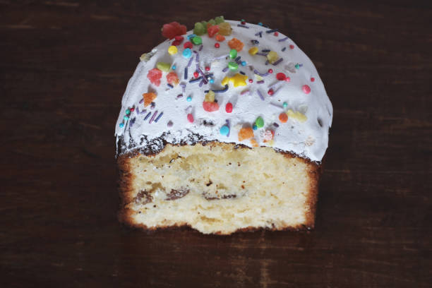 istock Easter cake on wooden background 1169523311