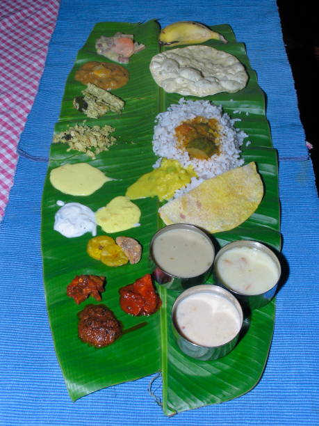 istock South Indian Thali (meals). Traditionally served on banana leaf. Kerala, India 1169524103