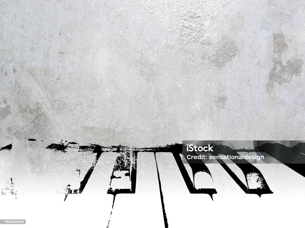 Music Background With Piano Keys In Silver Gray Retro Style Stock Photo -  Download Image Now - iStock