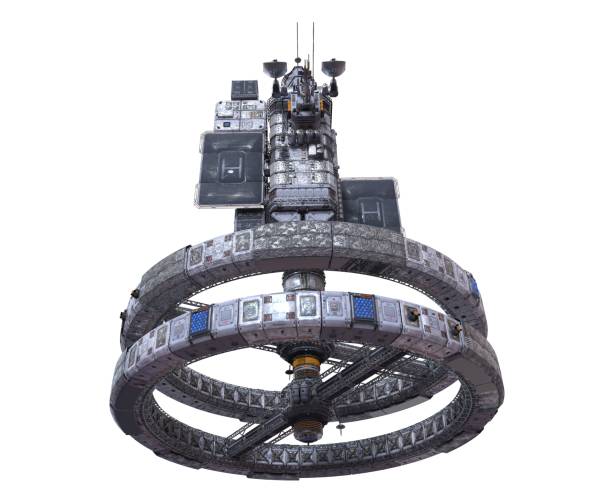 istock Future Space Station Isolated on White Background 3D Illustration 1169524786