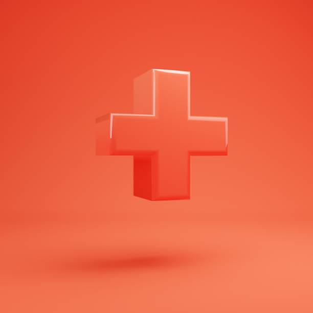 istock Plus symbol. Living Coral font with glossy reflections and shadow 1169525139