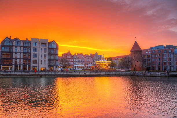 istock Beautiful sunset over Motlawa river in Gdansk 1169525340