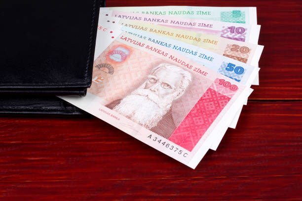 istock Latvian Lats in the black wallet 1169526602
