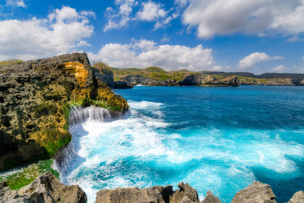 istock Broken beach, Nusa Penida ,Indonesia. Rock coastline 1169528202