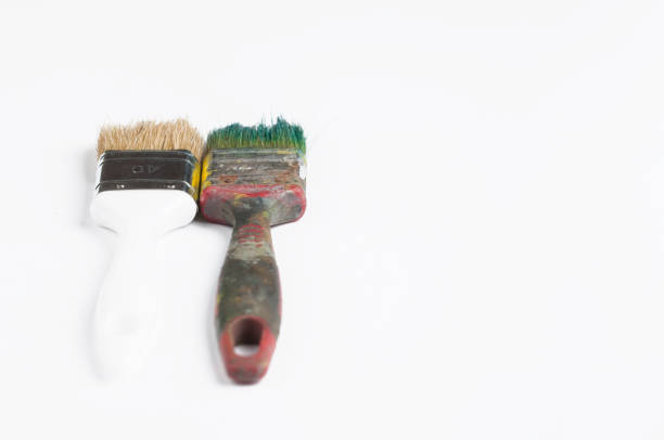 istock Paint brush isolated on a white background.Copy space. 1169528293