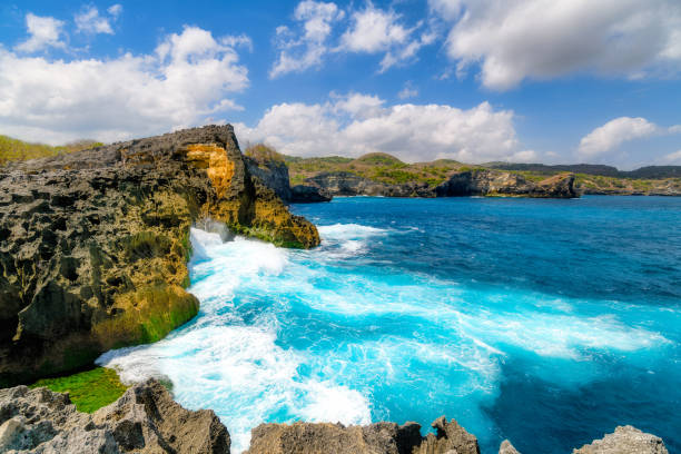 istock Broken beach, Nusa Penida ,Indonesia. Rock coastline 1169528297