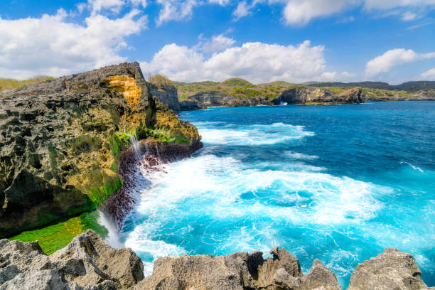 istock Broken beach, Nusa Penida ,Indonesia. Rock coastline 1169528347
