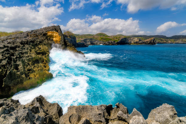 istock Broken beach, Nusa Penida ,Indonesia. Rock coastline 1169528441