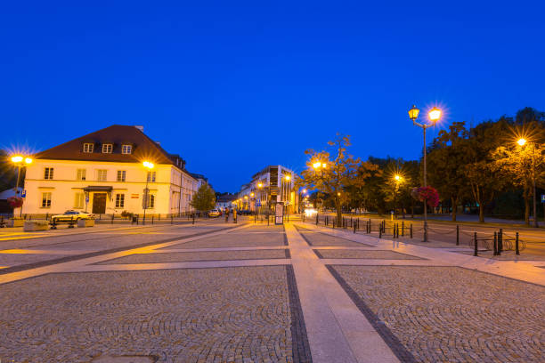 istock Kosciusko Main Square with Town Hall in Bialystok at night 1169529209