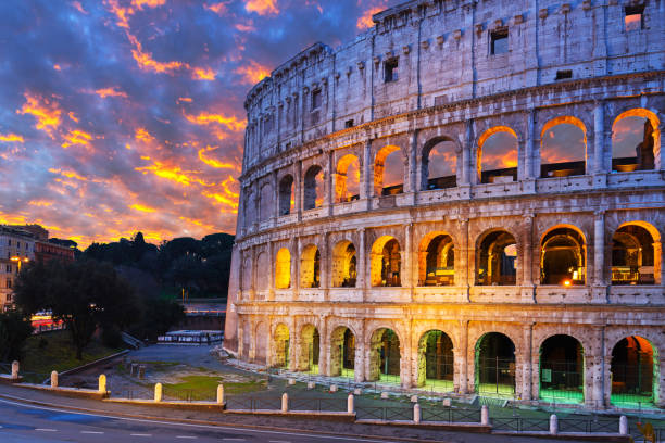 istock The Colosseum in Rome at sunrise 1169529271