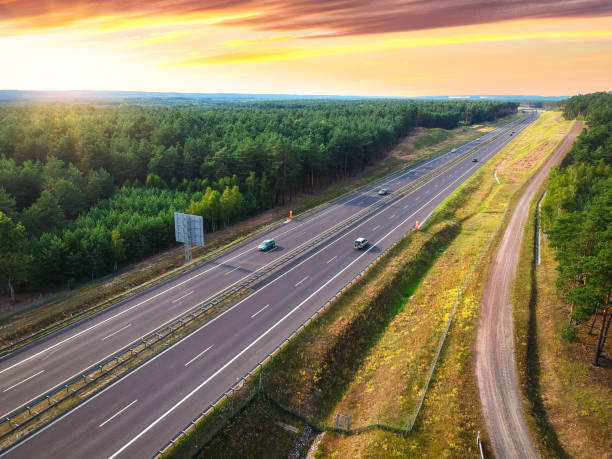 istock Aerial view of the highway 1169529292