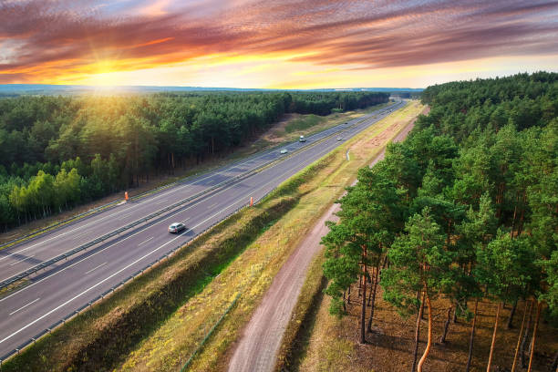 istock Aerial view of the highway 1169529377