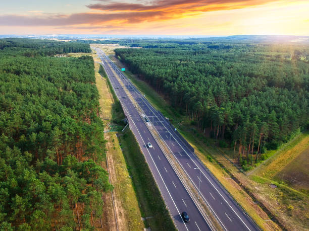 istock Aerial view of the highway 1169529379
