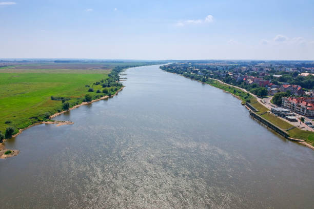 istock Aerial view of Wisla river in Tczew 1169529557