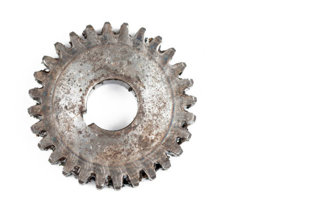 istock Stainless steel gears isolated on white background.Copy space. 1169529623
