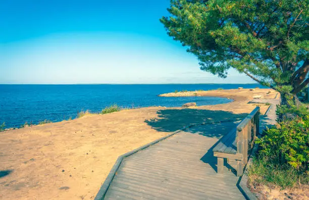 Lake view from Lake Oulu from Kajaani Finland.