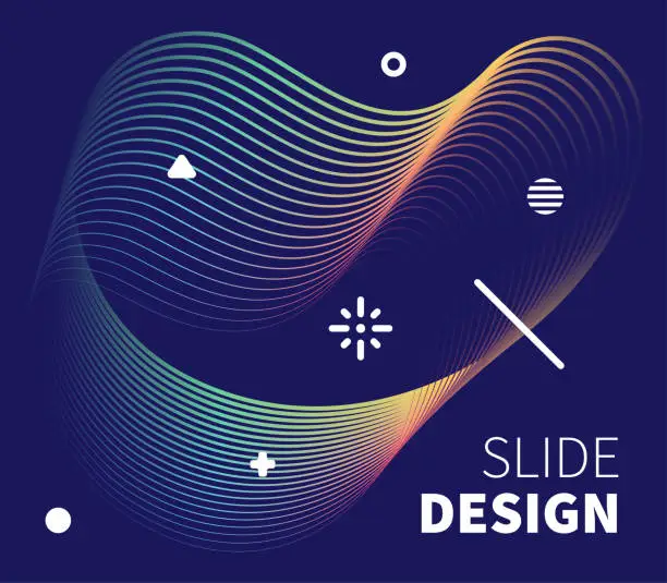 Vector illustration of Slide Design & Creative Holographic Design