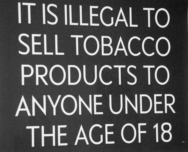 istock Tobacco age restriction sign 1169543582