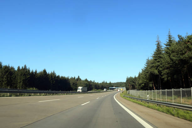 istock On the highway, photographed from inside the car 1169549563