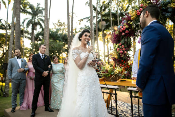 istock Bride and groom in the altar 1169550645
