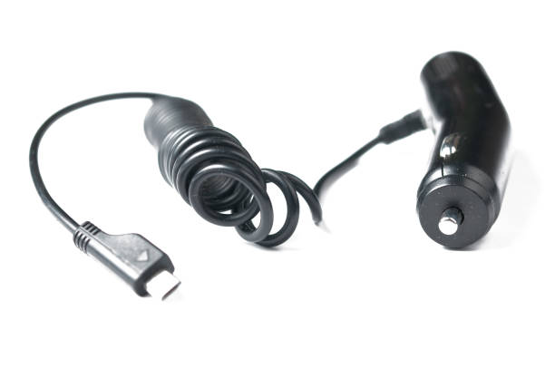 istock Usb car charger isolated on white background.Copy space. 1169551270