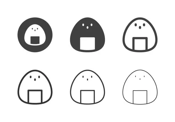 Vector illustration of Onigiri Icons - Multi Series