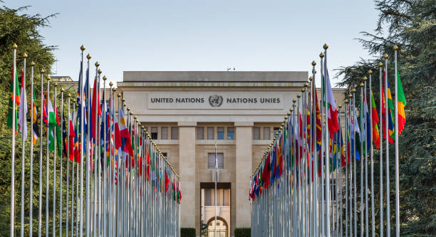 sitz der vereinten nationen (un) in genf, schweiz - un stock-fotos und bilder