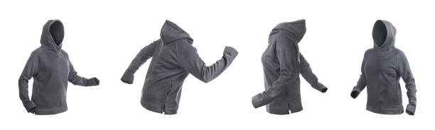 istock Blank white hoodies frontside isolated on a white background 1169553714