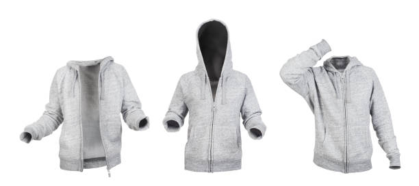 istock Blank white hoodies frontside isolated on a white background 1169553809