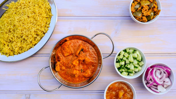 istock Butter Chicken Curry and Pilau Yellow Rice 1169554126